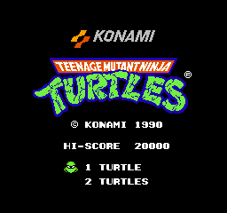 Teenage Mutant Ninja Turtles (Japan) Title Screen
